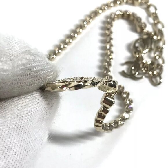 CHANEL 23B CC CC Mark Rhinestone Choker Accessories Necklace Unused - Picture 8 of 16